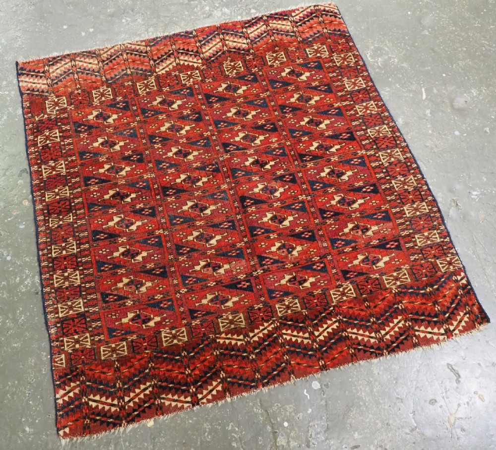 ANTIQUE TEKKE TURKMEN WEDDING DOWRY RUG, 'AINA GUL' DESIGN, CIRCA 1880. View II