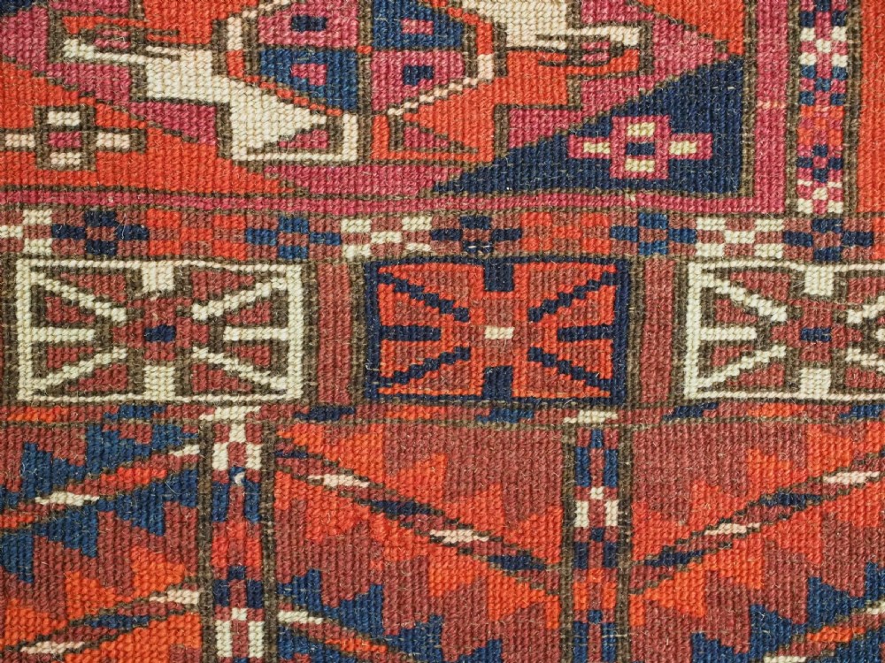 ANTIQUE TEKKE TURKMEN WEDDING DOWRY RUG, 'AINA GUL' DESIGN, CIRCA 1880. View XI