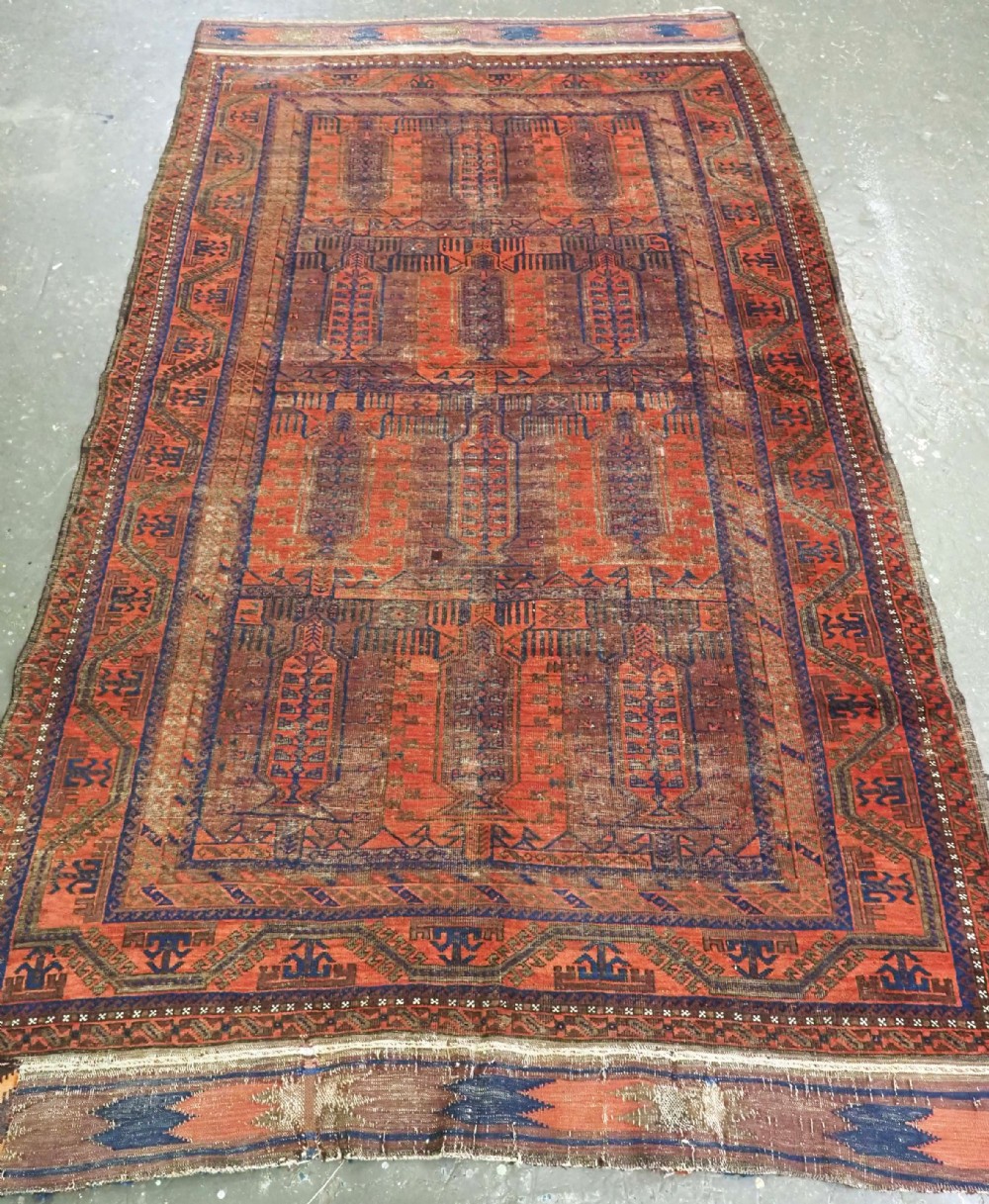 ANTIQUE BALUCH MAIN CARPET, SUPERB EARLY EXAMPLE, POSSIBLY TIMURI, CIRCA 1860/70.