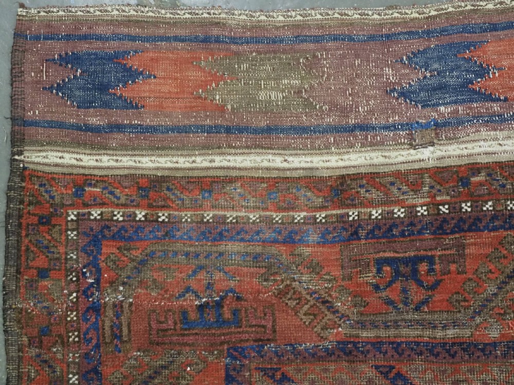 ANTIQUE BALUCH MAIN CARPET, SUPERB EARLY EXAMPLE, POSSIBLY TIMURI, CIRCA 1860/70. View VI
