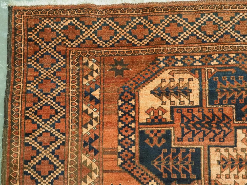 ANTIQUE AFGHAN SULAYMAN ERSARI TURKMEN CARPET, NORTHERN AFGHANISTAN, CIRCA 1900. View VI