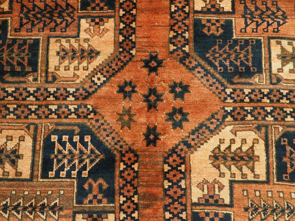 ANTIQUE AFGHAN SULAYMAN ERSARI TURKMEN CARPET, NORTHERN AFGHANISTAN, CIRCA 1900. View VIII
