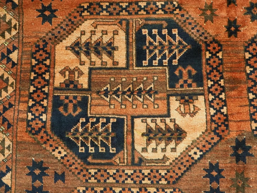 ANTIQUE AFGHAN SULAYMAN ERSARI TURKMEN CARPET, NORTHERN AFGHANISTAN, CIRCA 1900. View IX
