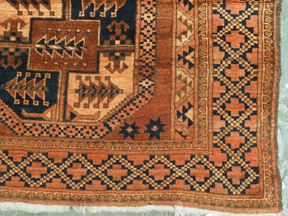 ANTIQUE AFGHAN SULAYMAN ERSARI TURKMEN CARPET, NORTHERN AFGHANISTAN, CIRCA 1900. View XI