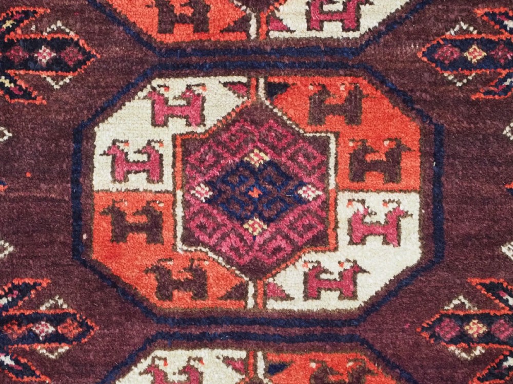 ANTIQUE KIZIL AYAK TURKMEN MAIN CARPET, EXCELLENT RICH COLOURS, CIRCA 1880. View XI