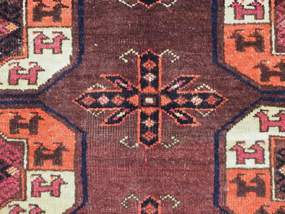 ANTIQUE KIZIL AYAK TURKMEN MAIN CARPET, EXCELLENT RICH COLOURS, CIRCA 1880. View XIII