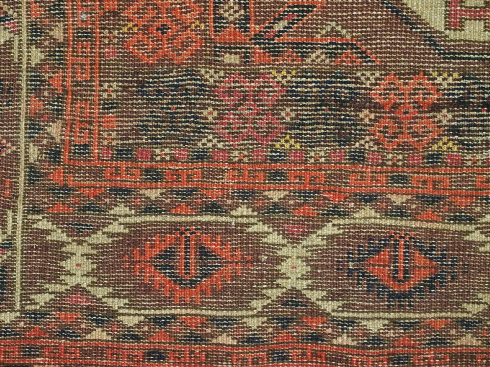 ANTIQUE KIZIL AYAK TURKMEN MAIN CARPET, EXCELLENT RICH COLOURS, CIRCA 1880. View XV