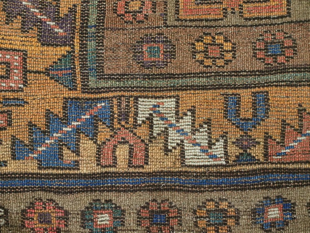 ANTIQUE KURDISH SAUJ BULAGH RUG, CAMEL GROUND, CIRCA 1880. View XVI