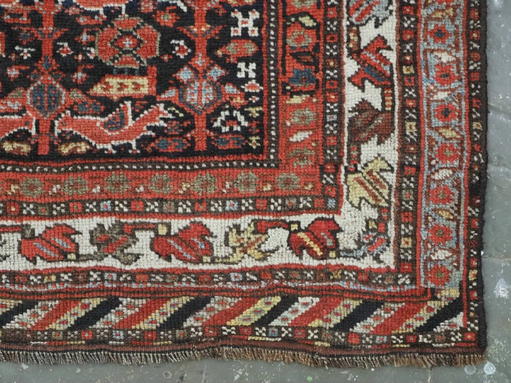 ANTIQUE TRIBAL KHAMSEH BIRD 'MORGH' RUG, LINKED MEDALLIONS, CIRCA 1900. View IX