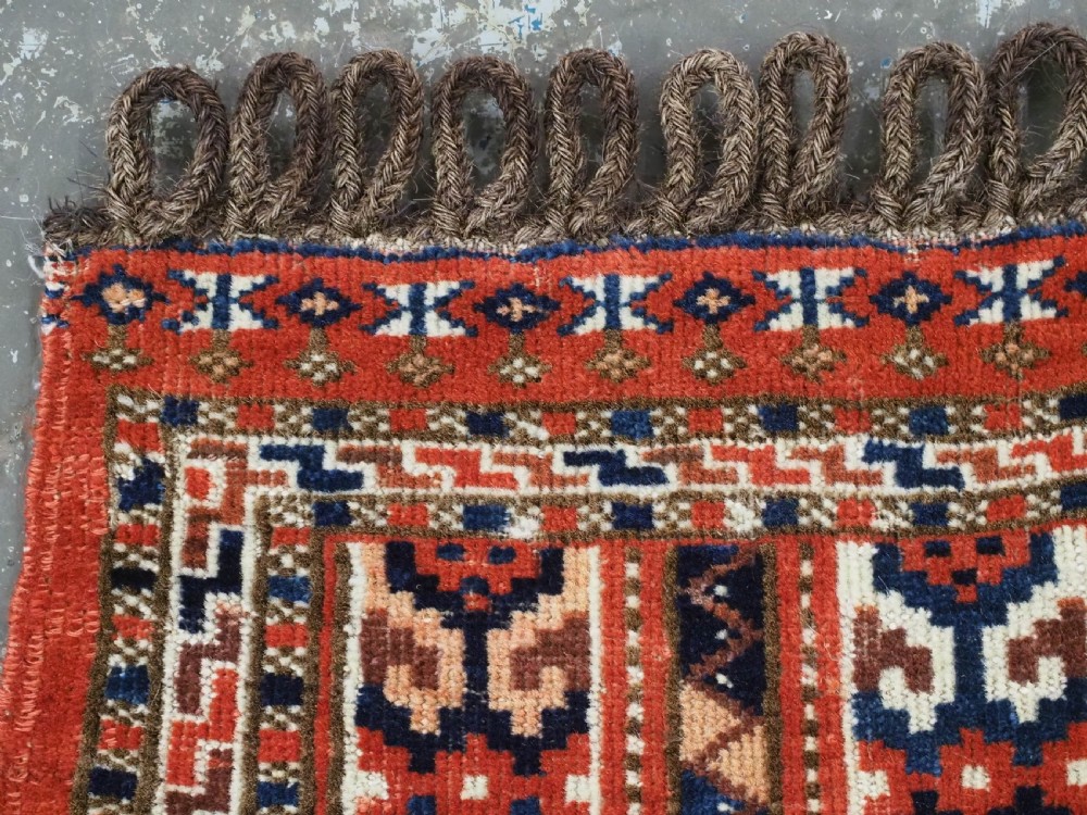 ANTIQUE YOMUT TURKMEN KAP / BAG FACE, STRIPE DESIGN, CIRCA 1900. View II