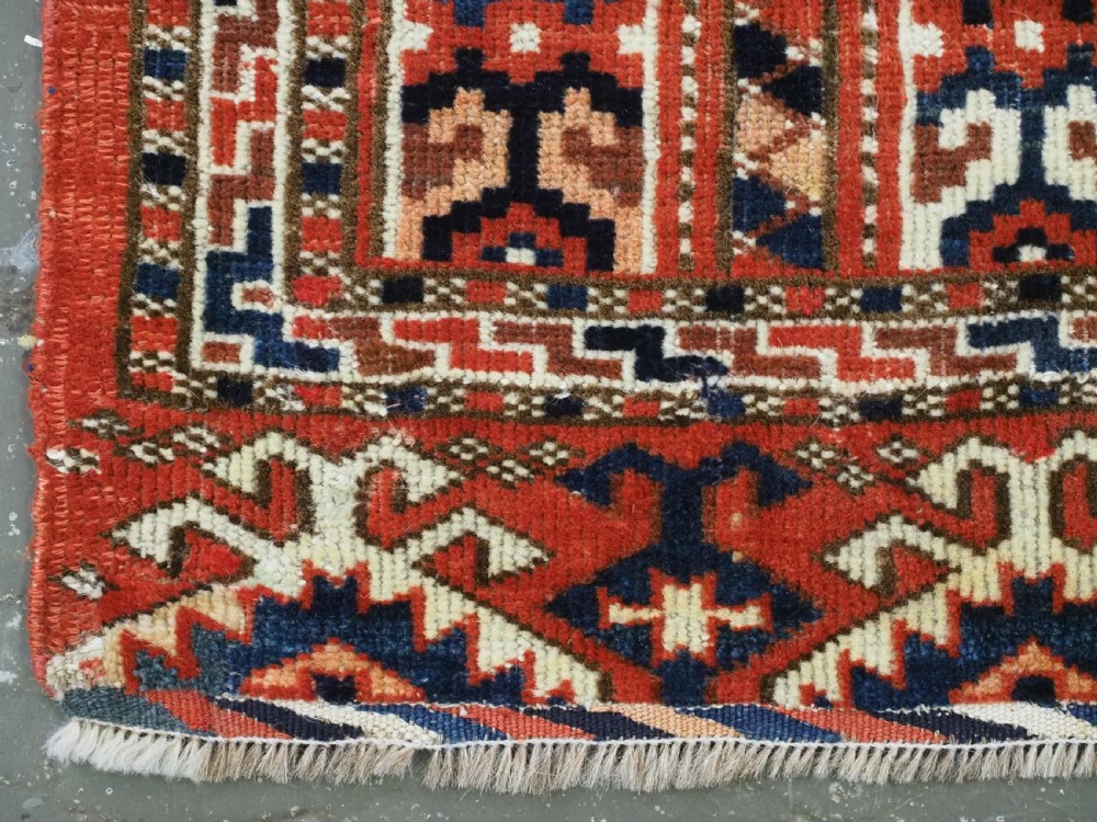 ANTIQUE YOMUT TURKMEN KAP / BAG FACE, STRIPE DESIGN, CIRCA 1900. View III