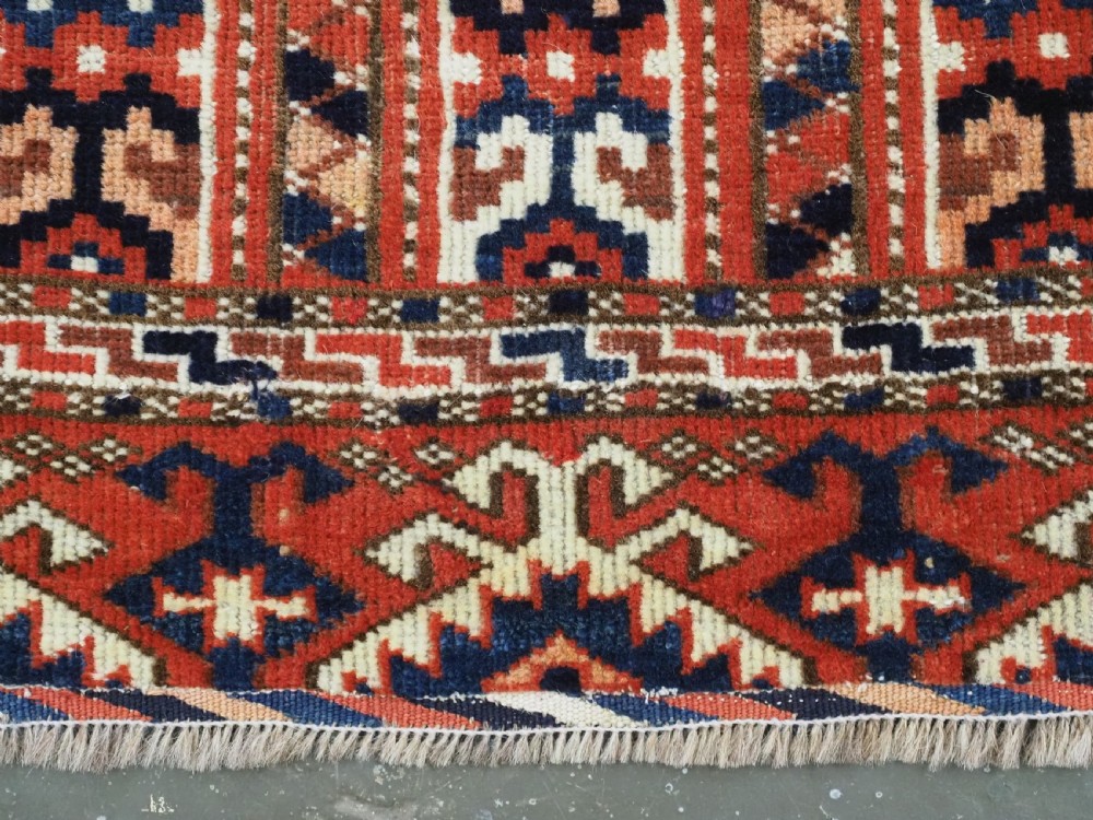 ANTIQUE YOMUT TURKMEN KAP / BAG FACE, STRIPE DESIGN, CIRCA 1900. View V