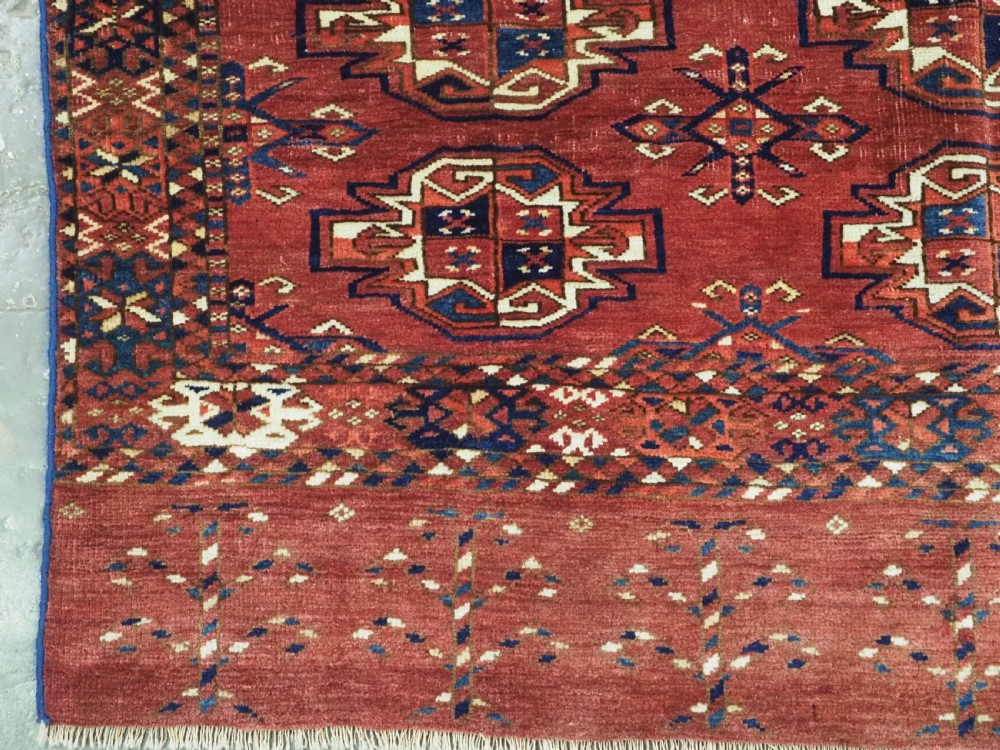 ANTIQUE ERSARI TURKMEN 9 GUL CHUVAL FACE, CIRCA 1880. View V