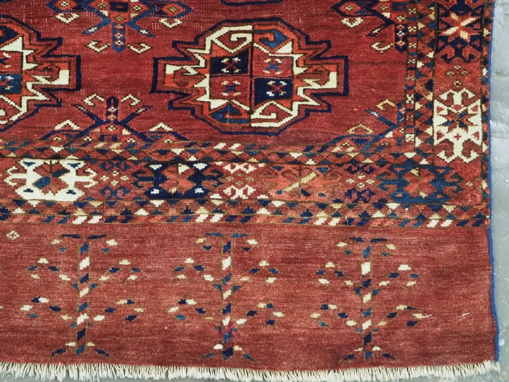 ANTIQUE ERSARI TURKMEN 9 GUL CHUVAL FACE, CIRCA 1880. View VII