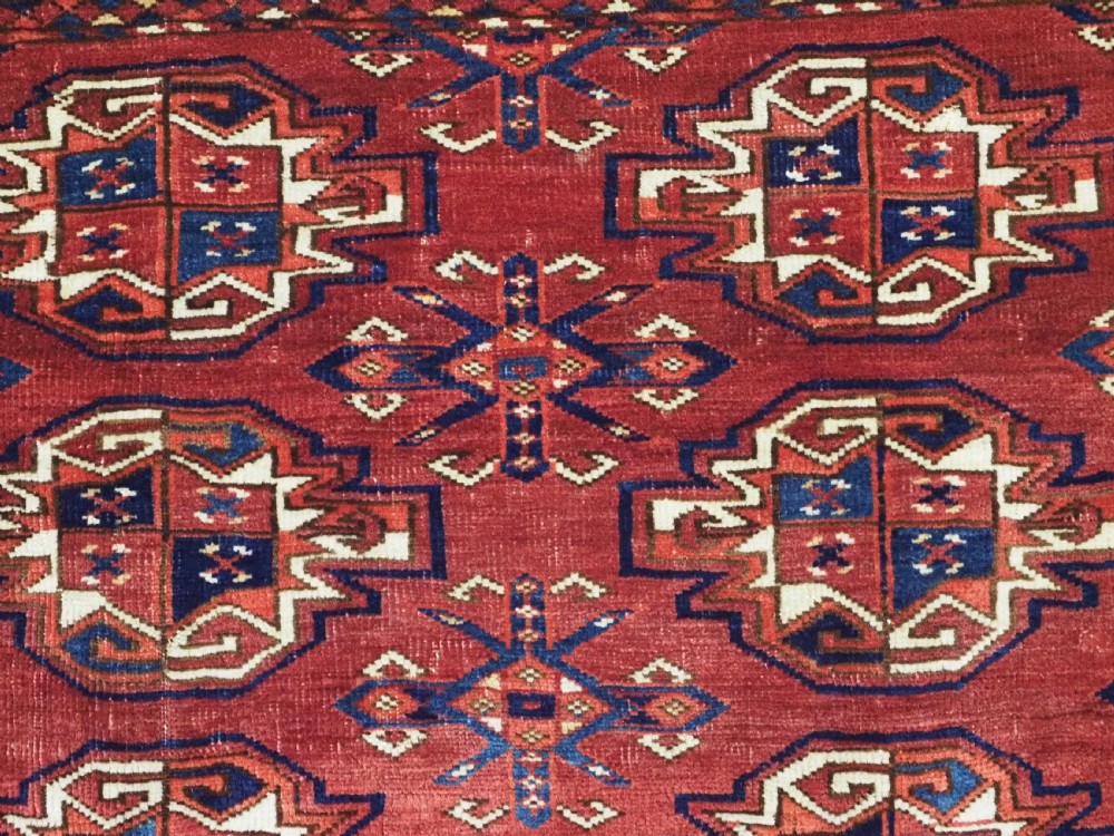 ANTIQUE ERSARI TURKMEN 9 GUL CHUVAL FACE, CIRCA 1880. View XII