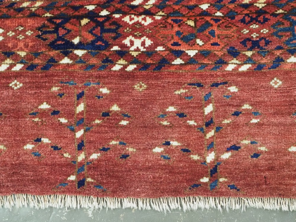 ANTIQUE ERSARI TURKMEN 9 GUL CHUVAL FACE, CIRCA 1880. View XIII