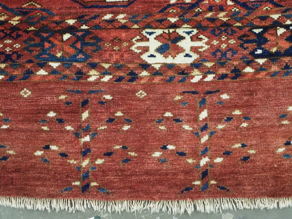 ANTIQUE ERSARI TURKMEN 9 GUL CHUVAL FACE, CIRCA 1880. View XIV