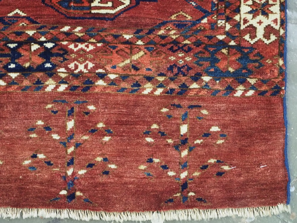 ANTIQUE ERSARI TURKMEN 9 GUL CHUVAL FACE, CIRCA 1880. View XV