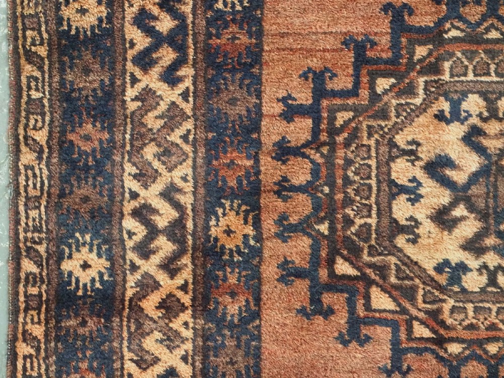 ANTIQUE AFGHAN ERSARI RUG, WONDERFUL WARM COLOURS, CIRCA 1900. View VI