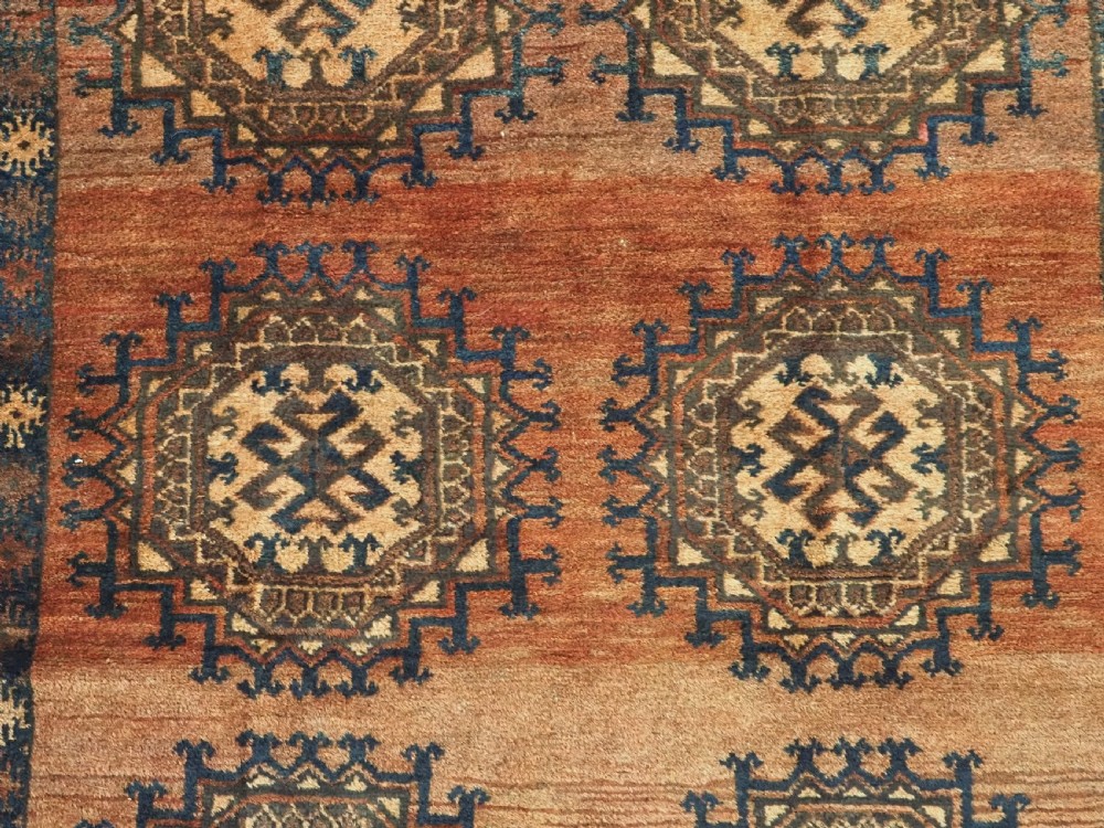 ANTIQUE AFGHAN ERSARI RUG, WONDERFUL WARM COLOURS, CIRCA 1900. View VII