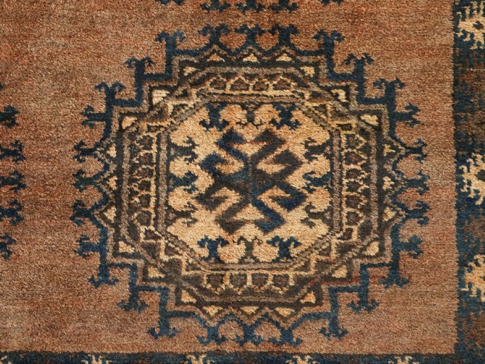 ANTIQUE AFGHAN ERSARI RUG, WONDERFUL WARM COLOURS, CIRCA 1900. View VIII