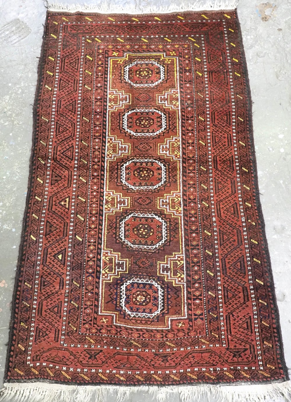 ANTIQUE BALUCH RUG, PROBABLY SALAR KHANI, WESTERN AFGHANISTAN, CIRCA 1890.