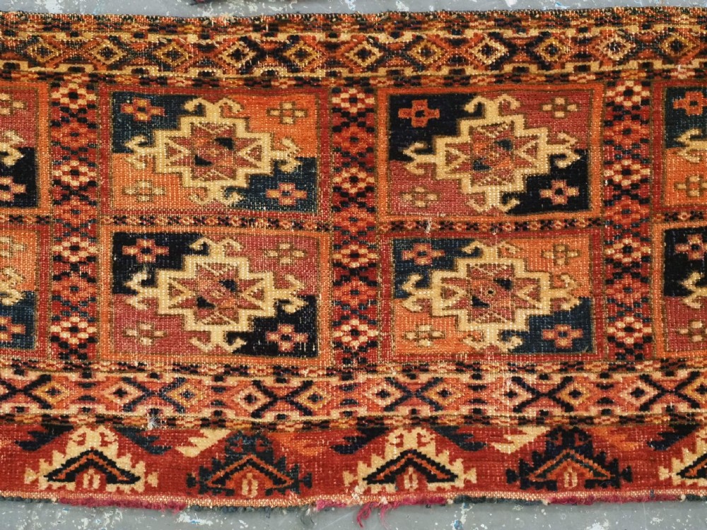 ANTIQUE TEKKE TURKMEN TORBA / MAFRASH, COMPLETE WITH ORIGINAL BACK, CIRCA 1880. View IV