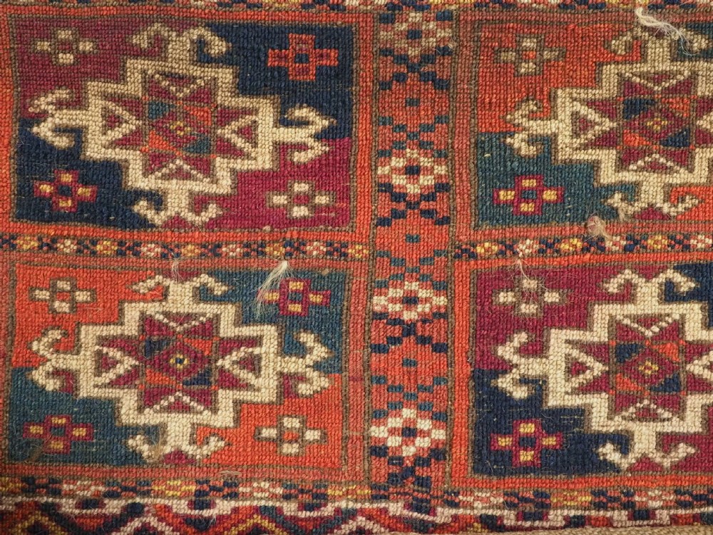 ANTIQUE TEKKE TURKMEN TORBA / MAFRASH, COMPLETE WITH ORIGINAL BACK, CIRCA 1880. View VIII