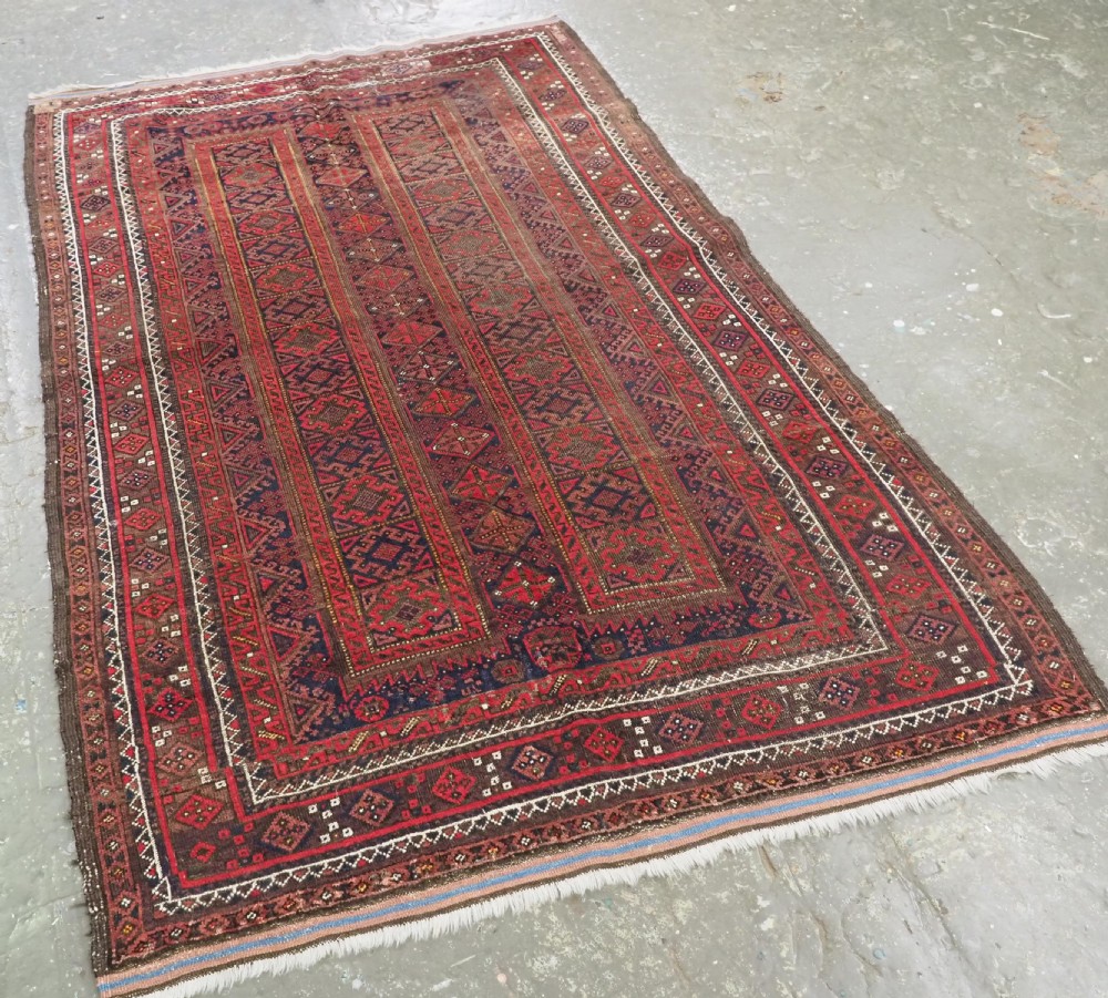 ANTIQUE KHORASAN BALUCH RUG WITH UNUSUAL DESIGN, CIRCA 1900. View II