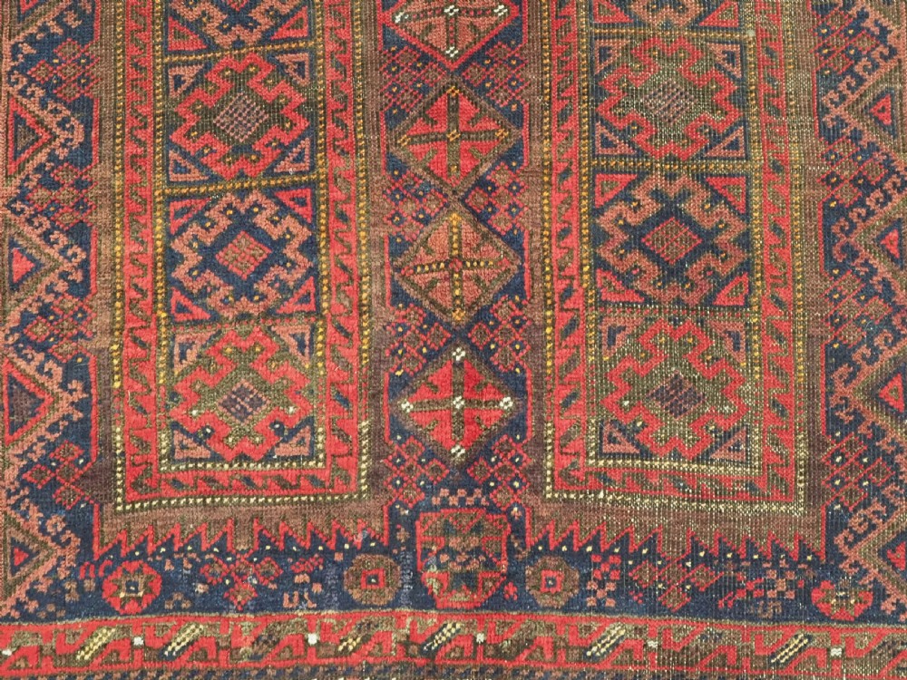 ANTIQUE KHORASAN BALUCH RUG WITH UNUSUAL DESIGN, CIRCA 1900. View X