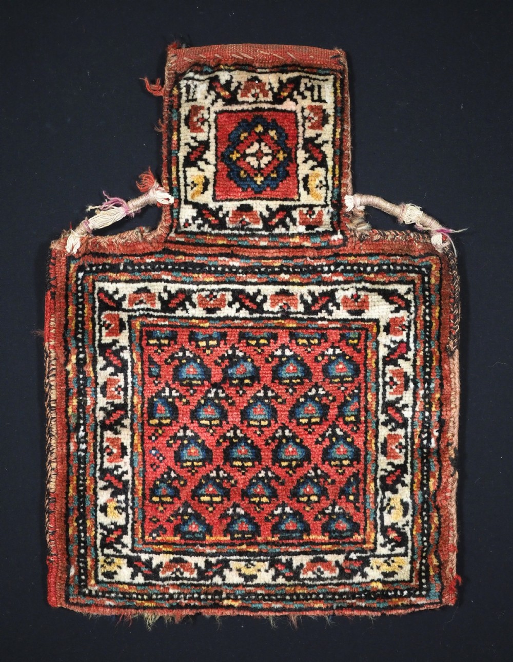 ANTIQUE SALT-BAG (NAMAKDAN) BY THE KURDISH NOMADS, CIRCA 1900.