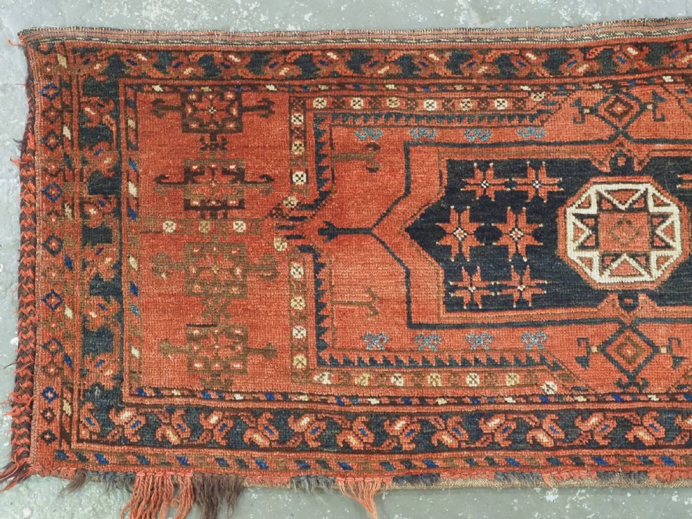 ANTIQUE ERSARI TURKMEN TORBA, 'STAR IN OCTAGON' DESIGN, CIRCA 1880. View II
