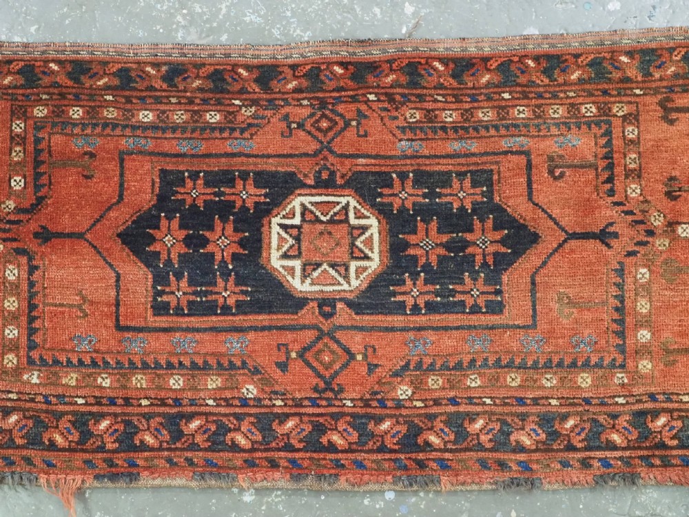 ANTIQUE ERSARI TURKMEN TORBA, 'STAR IN OCTAGON' DESIGN, CIRCA 1880. View III