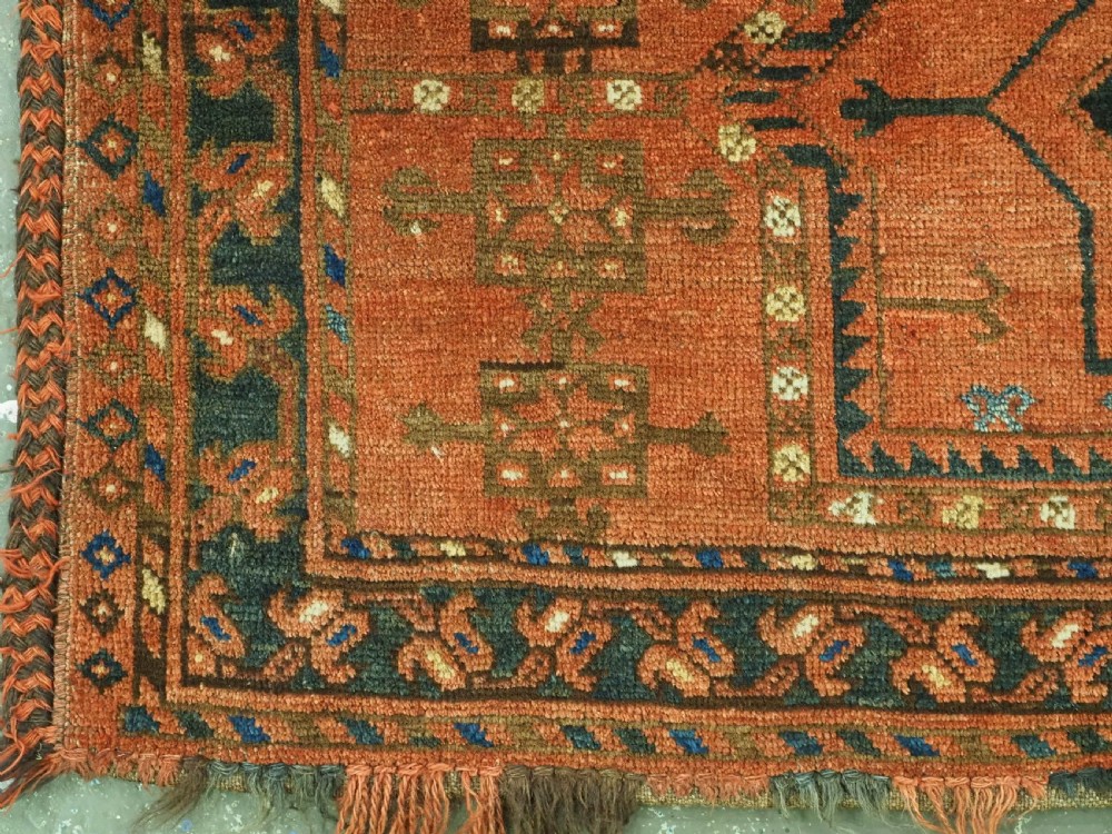 ANTIQUE ERSARI TURKMEN TORBA, 'STAR IN OCTAGON' DESIGN, CIRCA 1880. View V
