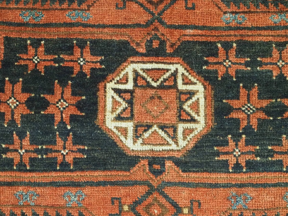 ANTIQUE ERSARI TURKMEN TORBA, 'STAR IN OCTAGON' DESIGN, CIRCA 1880. View VI