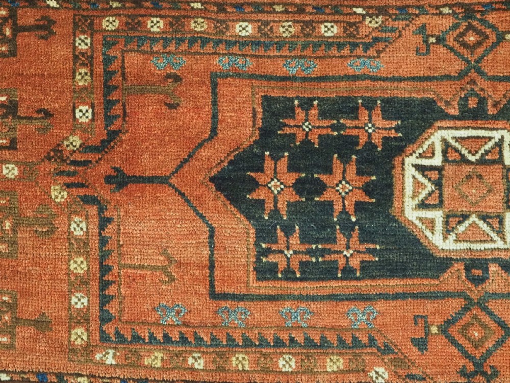ANTIQUE ERSARI TURKMEN TORBA, 'STAR IN OCTAGON' DESIGN, CIRCA 1880. View VII