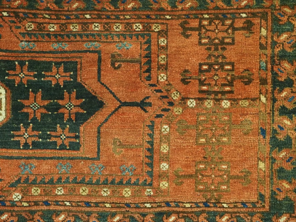 ANTIQUE ERSARI TURKMEN TORBA, 'STAR IN OCTAGON' DESIGN, CIRCA 1880. View IX