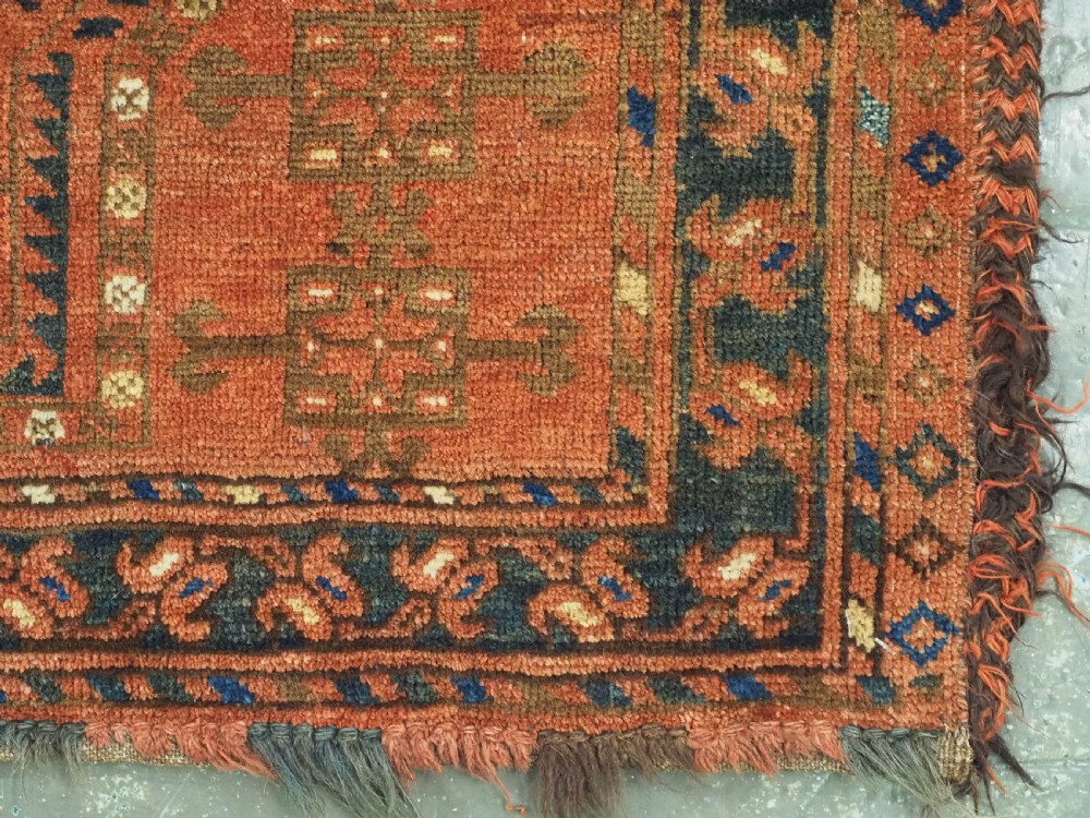 ANTIQUE ERSARI TURKMEN TORBA, 'STAR IN OCTAGON' DESIGN, CIRCA 1880. View X