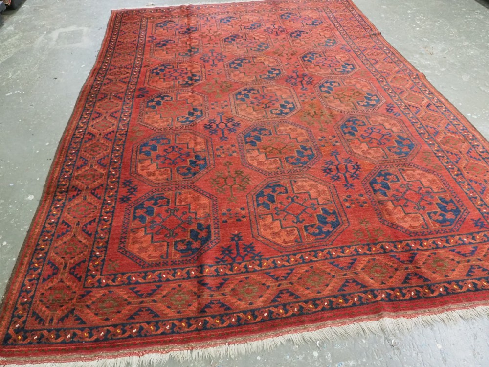 ANTIQUE ERSARI TURKMEN MAIN CARPET OF CLASSIC TRIBAL DESIGN, CIRCA 1890. View II