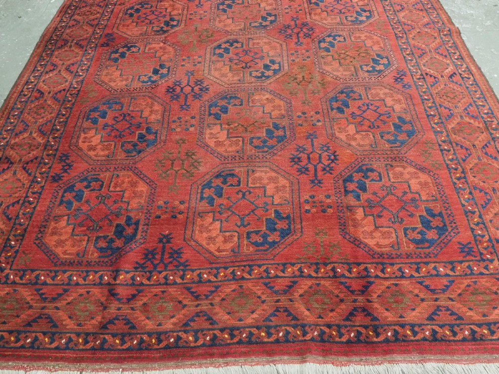 ANTIQUE ERSARI TURKMEN MAIN CARPET OF CLASSIC TRIBAL DESIGN, CIRCA 1890. View V