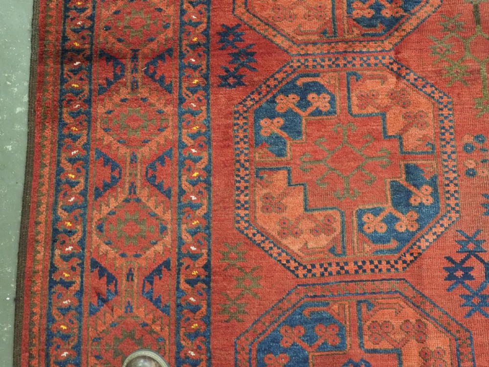 ANTIQUE ERSARI TURKMEN MAIN CARPET OF CLASSIC TRIBAL DESIGN, CIRCA 1890. View VII