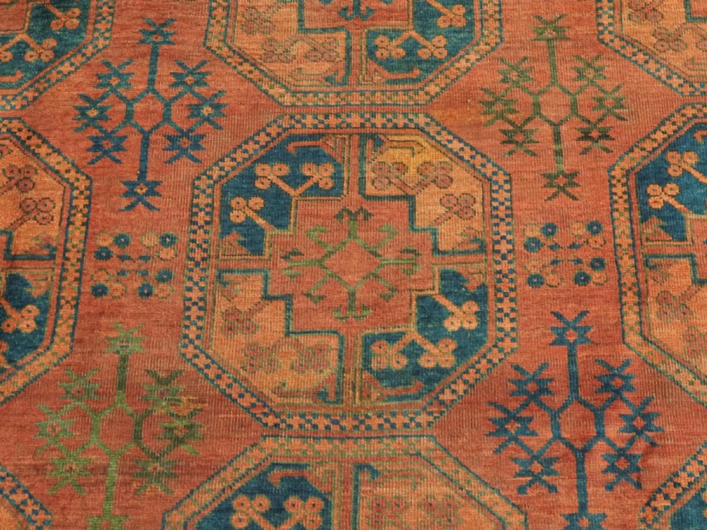 ANTIQUE ERSARI TURKMEN MAIN CARPET OF CLASSIC TRIBAL DESIGN, CIRCA 1890. View IX