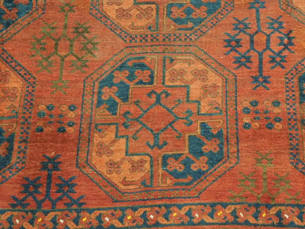 ANTIQUE ERSARI TURKMEN MAIN CARPET OF CLASSIC TRIBAL DESIGN, CIRCA 1890. View X