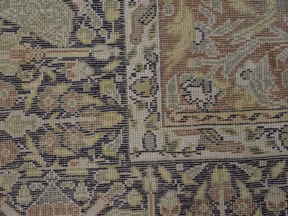 ANTIQUE TURKISH KAYSERI PICTORIAL SILK RUG WITH HUNTING DESIGN, CIRCA 1890. View XVIII