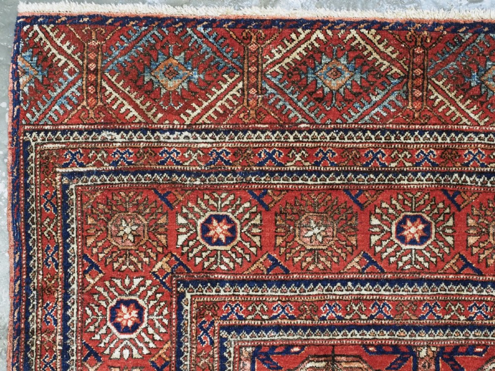 ANTIQUE SILK TEKKE TURKMEN RUG, VERY FINE WEAVE AND GREAT COLOUR, CIRCA 1920. View VI