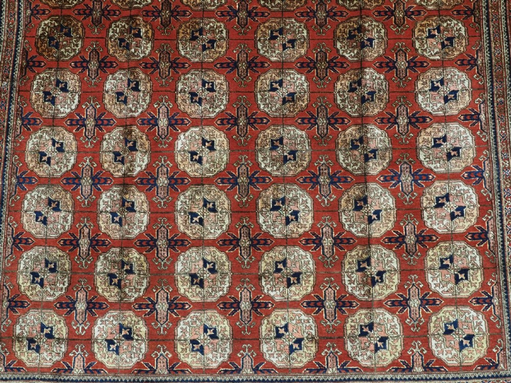 ANTIQUE SILK TEKKE TURKMEN RUG, VERY FINE WEAVE AND GREAT COLOUR, CIRCA 1920. View X
