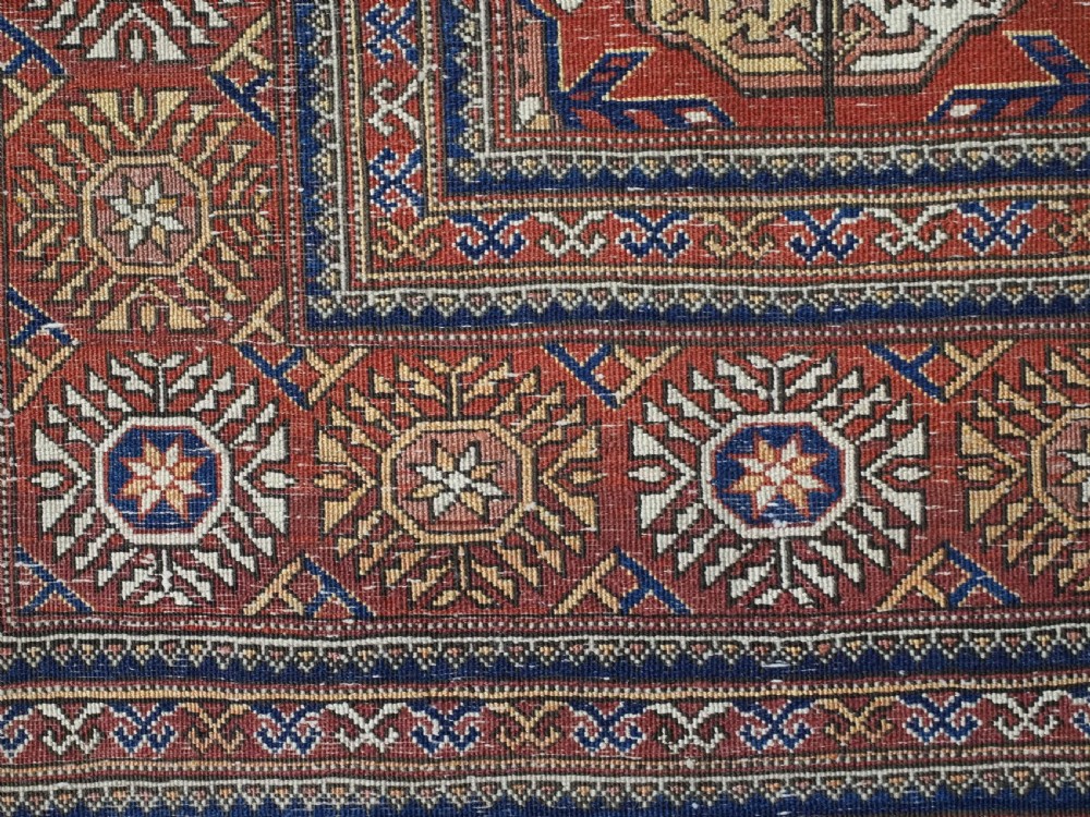 ANTIQUE SILK TEKKE TURKMEN RUG, VERY FINE WEAVE AND GREAT COLOUR, CIRCA 1920. View XV