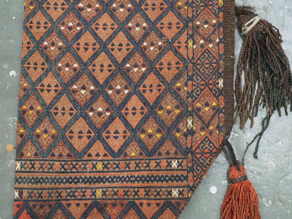ANTIQUE YOMUT TURKMEN 'OK BASH' COVER FOR YURT TENT POLES, CIRCA 1880. View VII