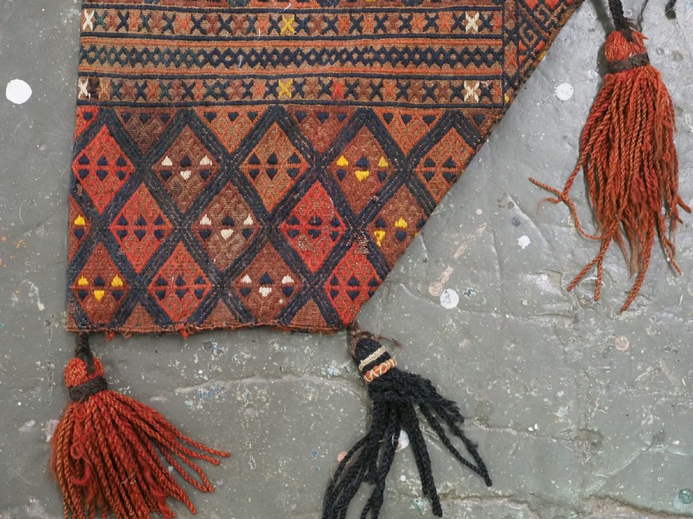 ANTIQUE YOMUT TURKMEN 'OK BASH' COVER FOR YURT TENT POLES, CIRCA 1880. View VIII