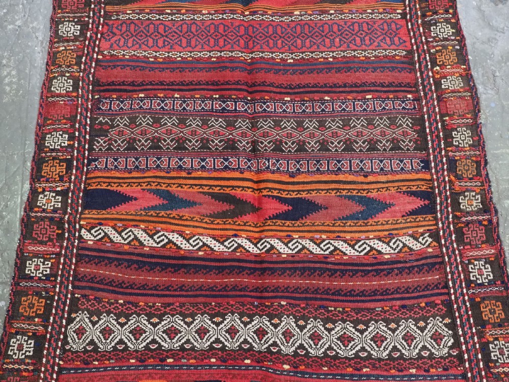 ANTIQUE AFGHAN BALUCH 'DASTARKHAN' OR 'SOFREH' EATING CLOTH  FOR SPECIAL OCCASIONS, CIRCA 1920. View IV